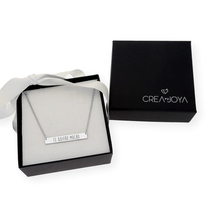 Colgante Frase Xenia en Plata 925 con Baño de Oro 18k