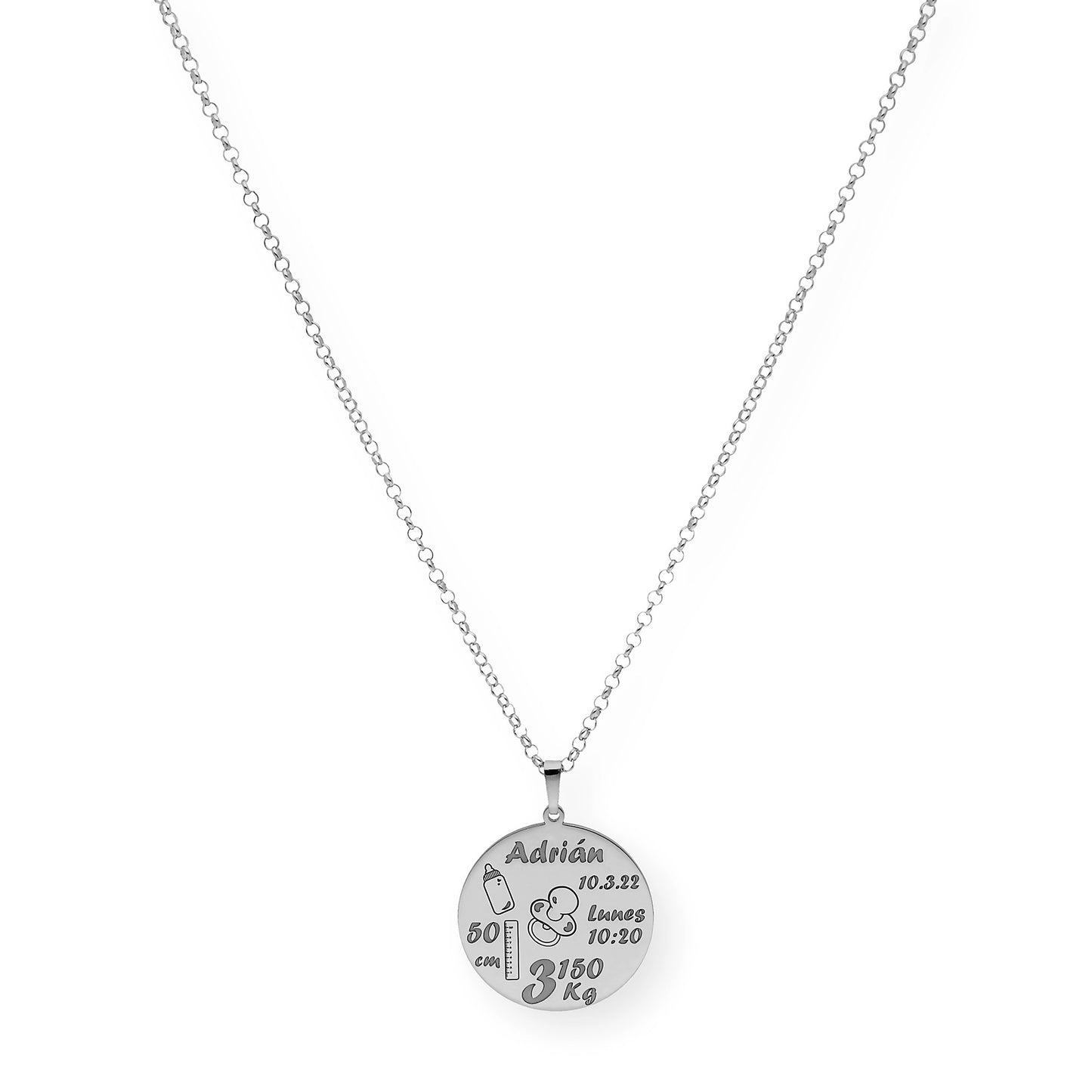 Colgante Dije Nacimiento Ari en Plata 925