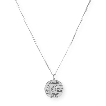 Colgante Dije Nacimiento Ari en Plata 925