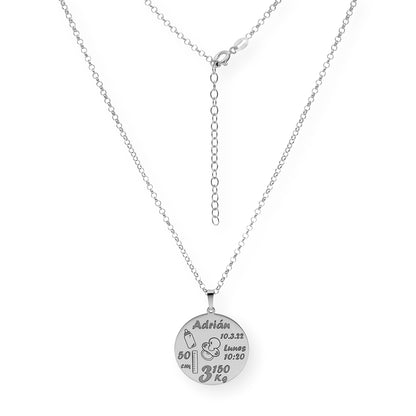 Colgante Dije Nacimiento Ari en Plata 925