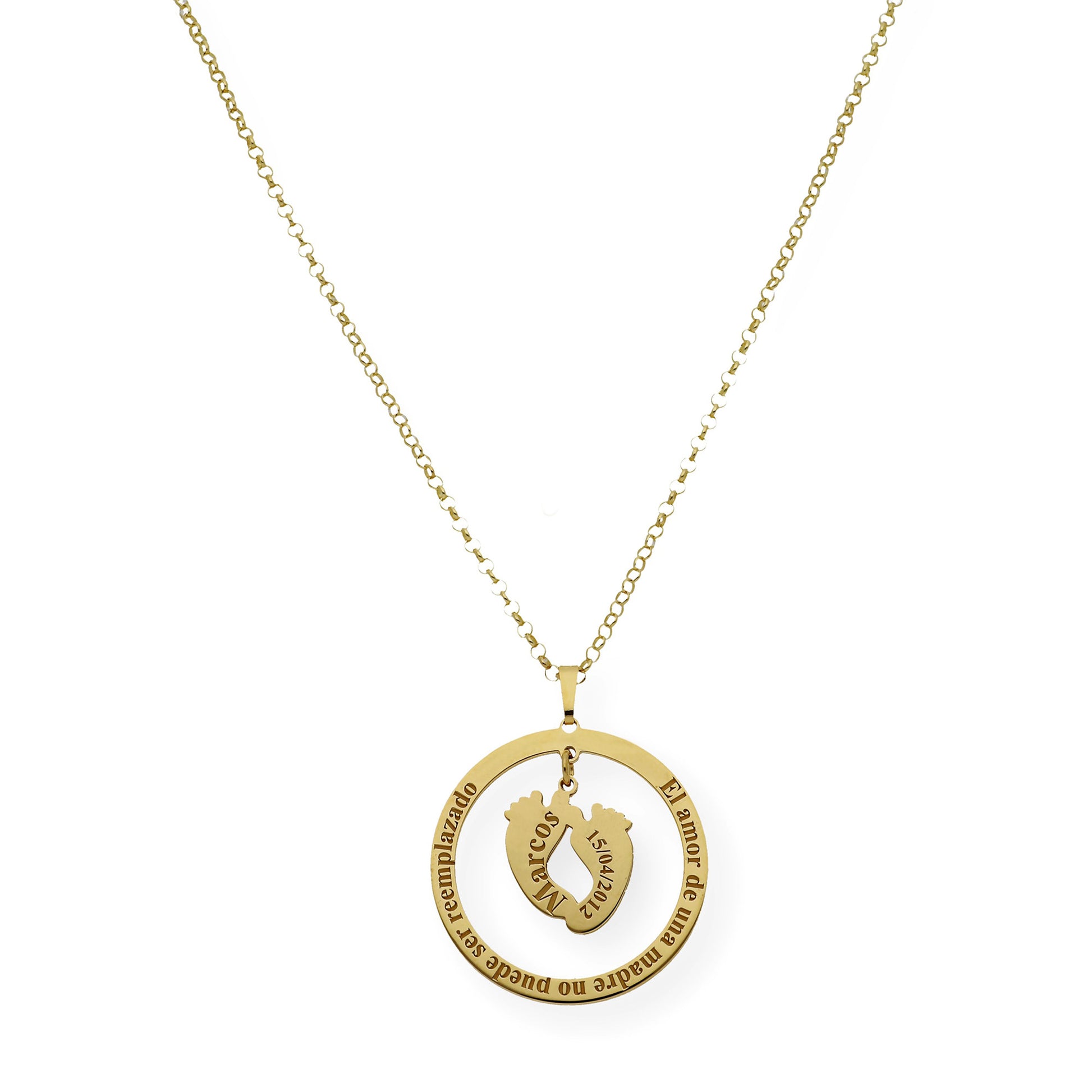 Colgante Aro Cersei Personalizado en Plata 925 con Baño de Oro 18k