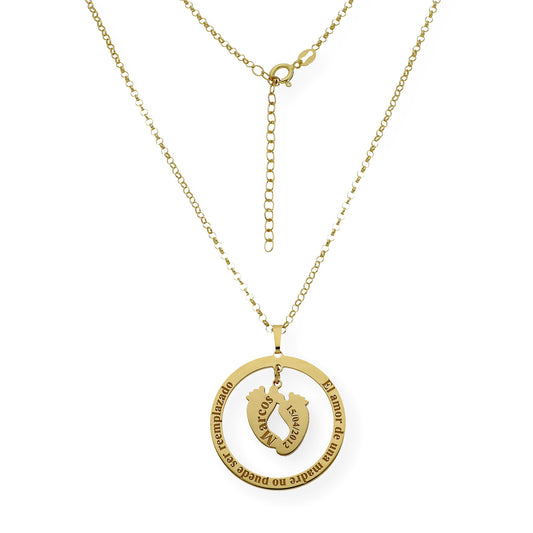 Colgante Aro Cersei Personalizado en Plata 925 con Baño de Oro 18k