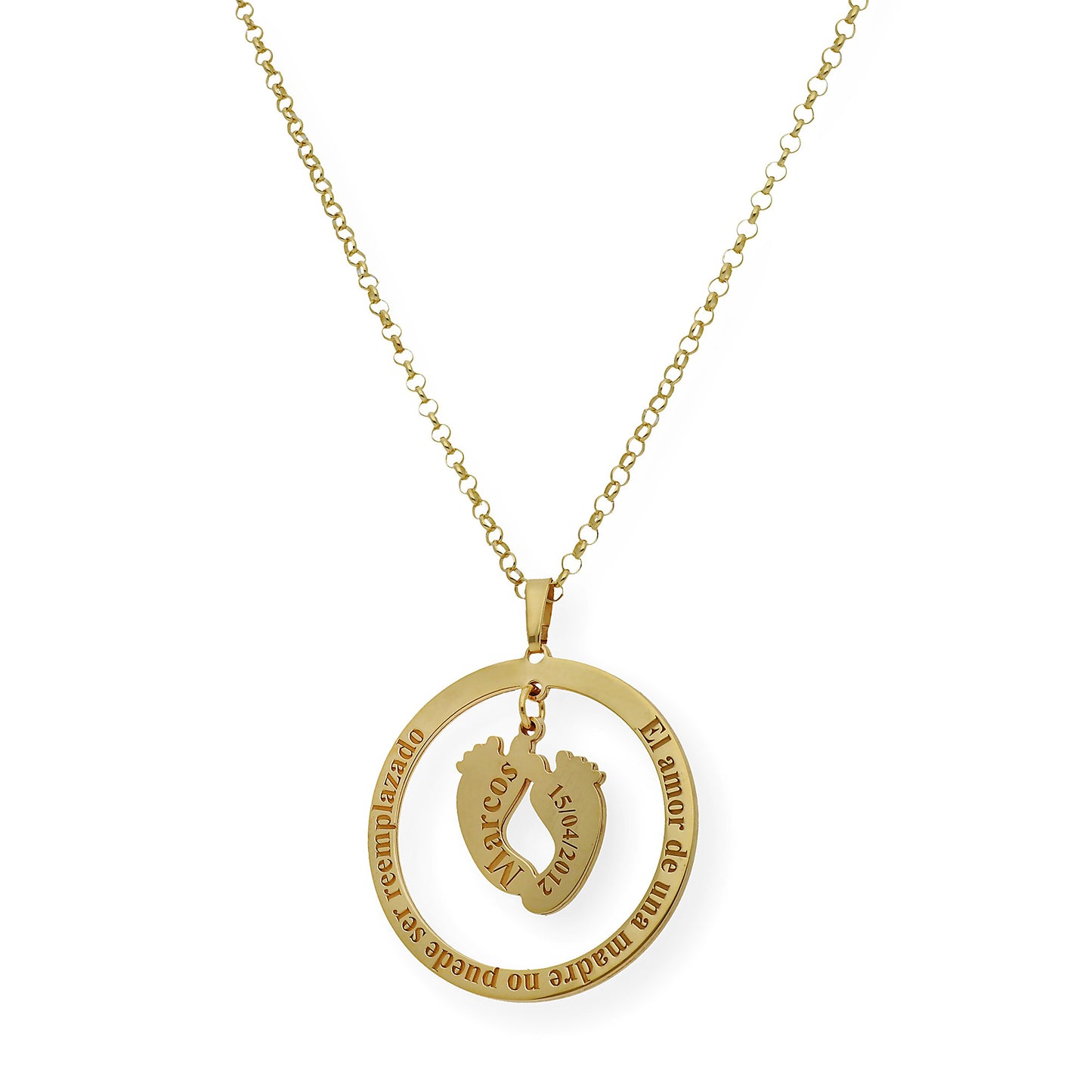 Colgante Aro Cersei Personalizado en Plata 925 con Baño de Oro 18k