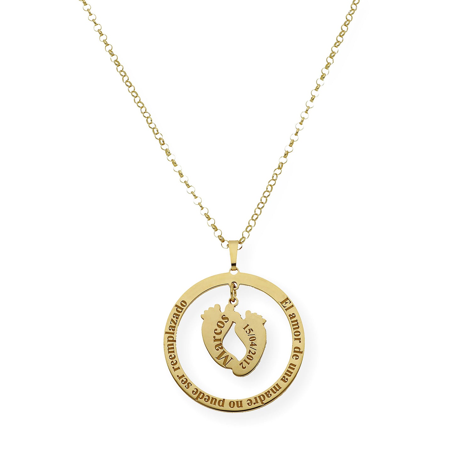 Colgante Aro Cersei Personalizado en Plata 925 con Baño de Oro 18k