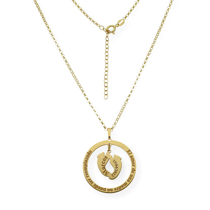 Colgante Aro Cersei Personalizado en Plata 925 con Baño de Oro Rosa 18k