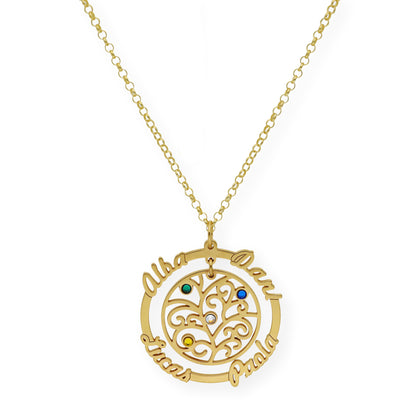 Colgante Dafne Orla Floral con Nombres en Plata 925