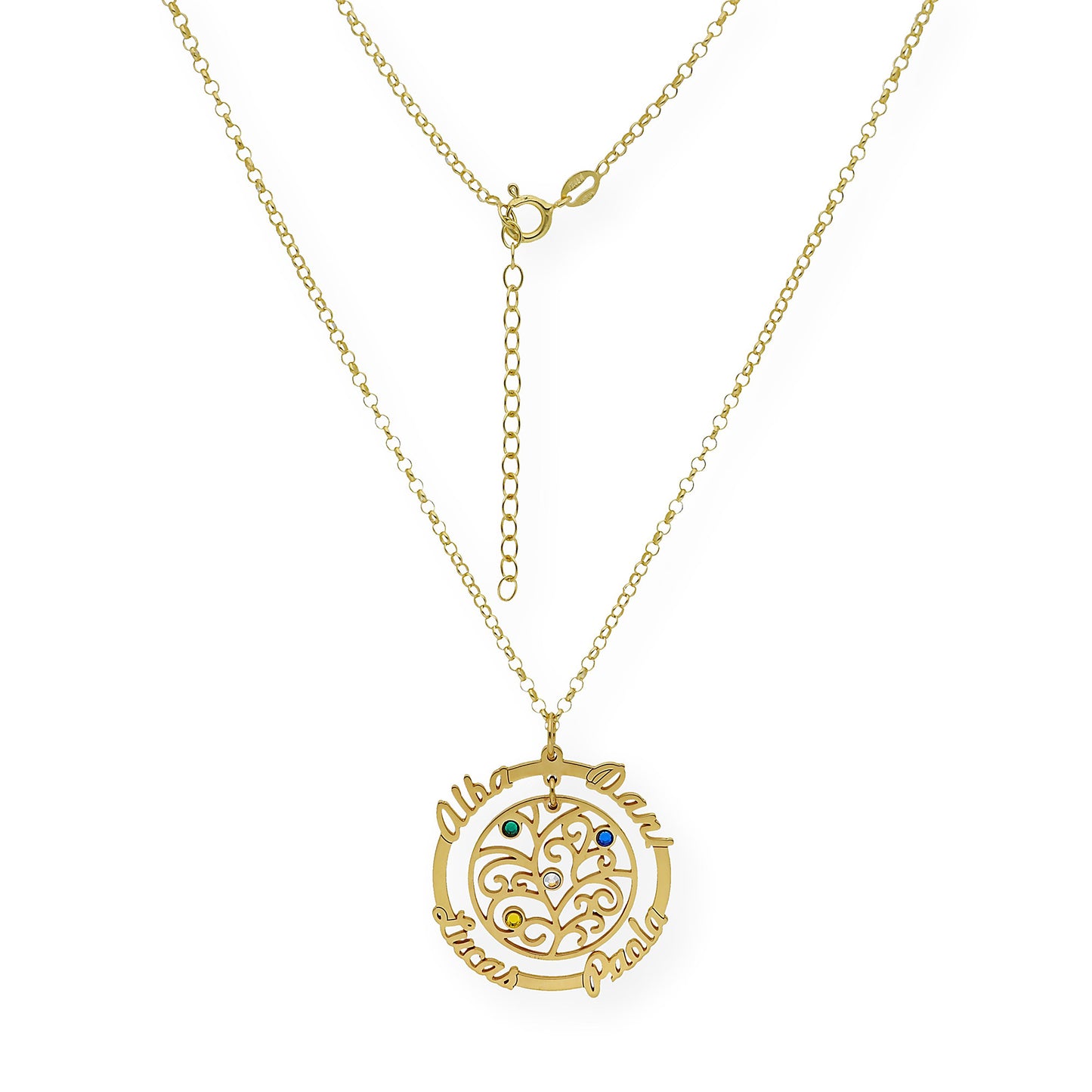 Colgante Dafne Orla Floral en Plata 925 con Baño de Oro 18k