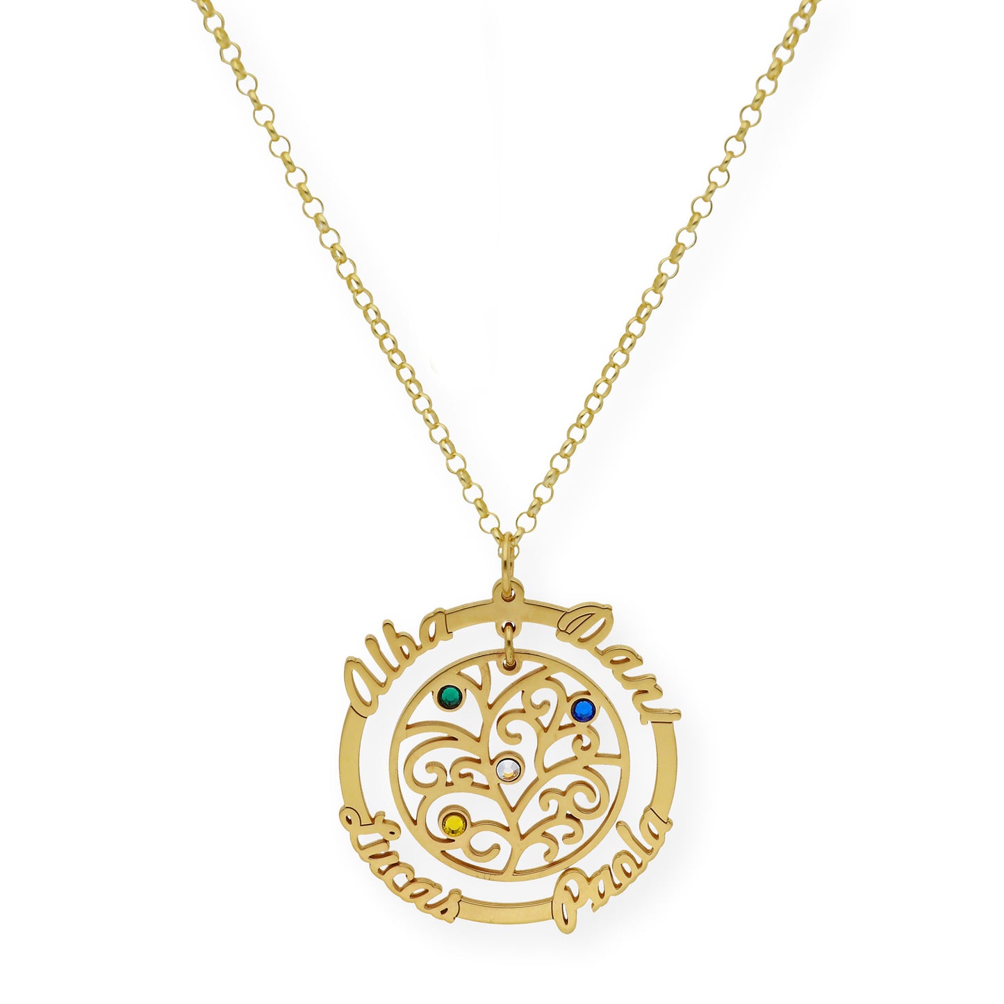 Colgante Dafne Orla Floral en Plata 925 con Baño de Oro 18k