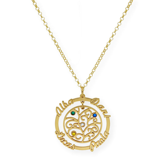 Colgante Dafne Orla Floral en Plata 925 con Baño de Oro 18k