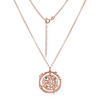 Colgante Dafne Orla Floral con Nombres en Plata 925