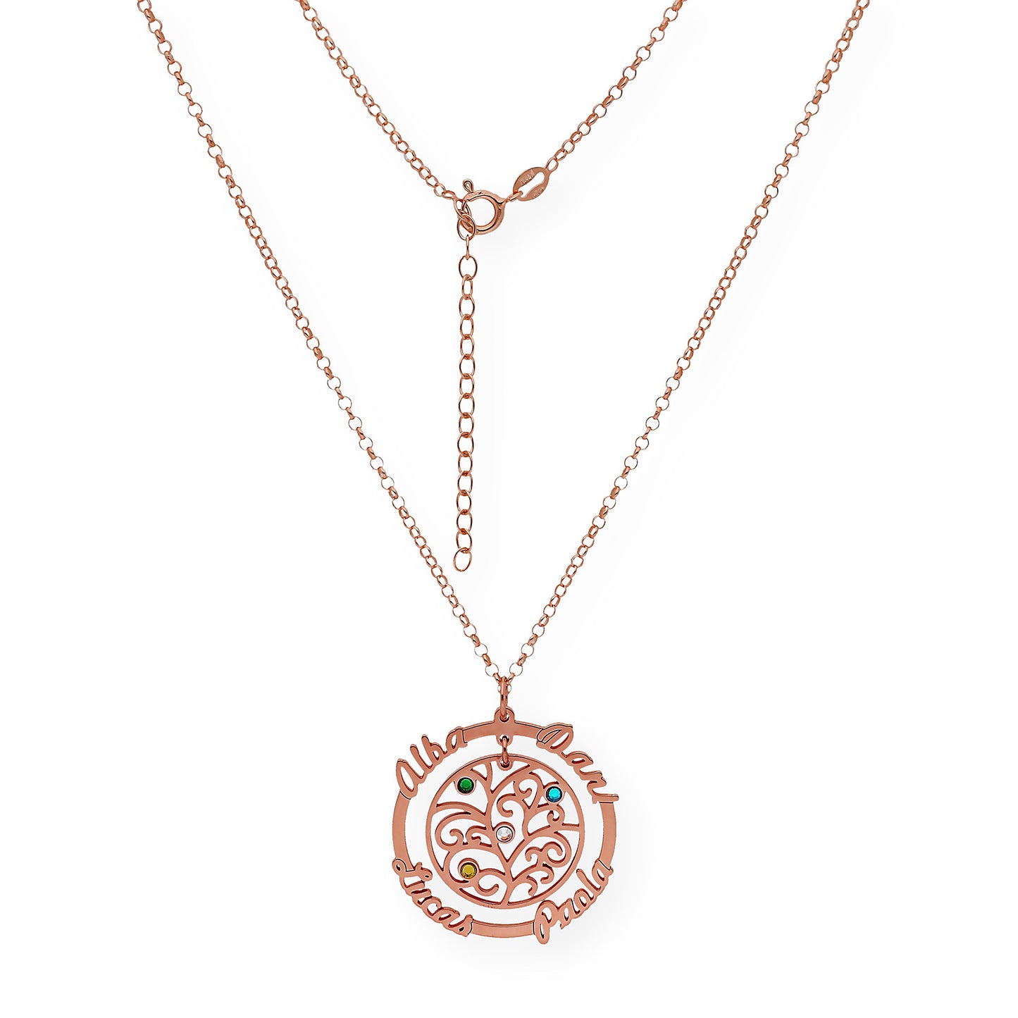 Colgante Dafne Orla Floral en Plata 925 con Baño de Oro Rosa 18k