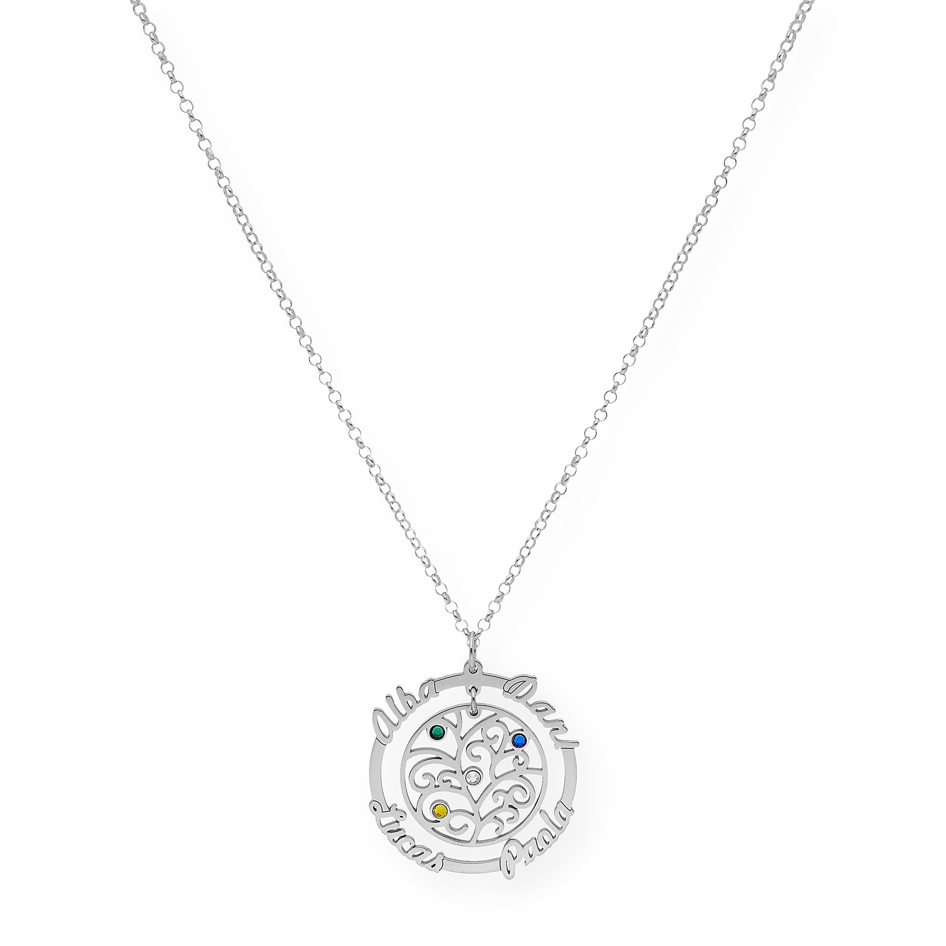Colgante Dafne Orla Floral en Plata 925 con Baño de Oro Rosa 18k