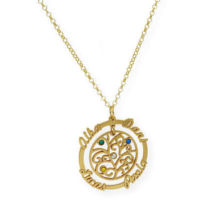 Colgante Dafne Orla Floral en Plata 925 con Baño de Oro Rosa 18k