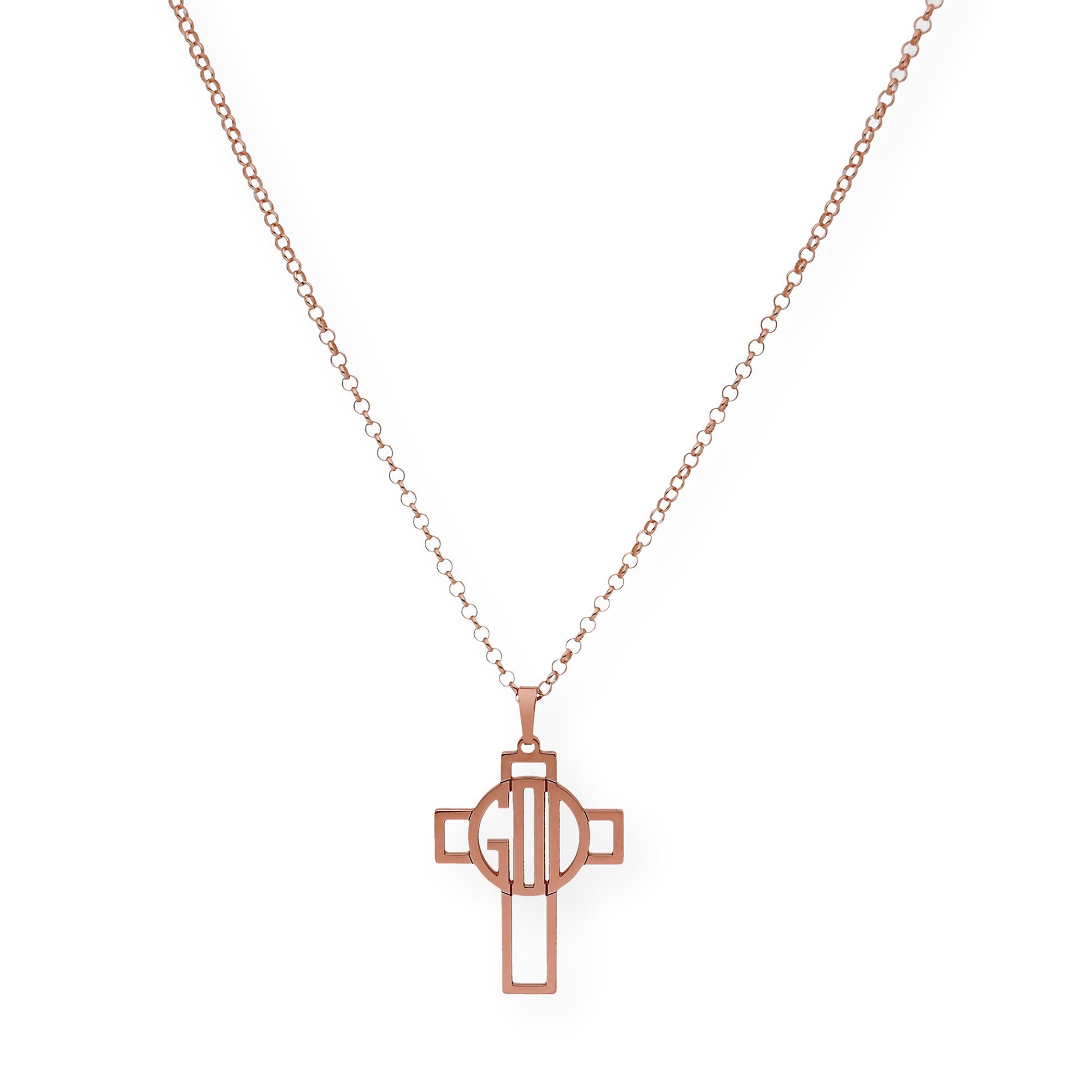 Colgante Cruz Calada Thedore Iniciales en Plata 925 con Baño de Oro 18k