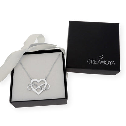 Colgante Corazón Infinito Hera en Plata 925 con Baño de Oro Rosa 18k
