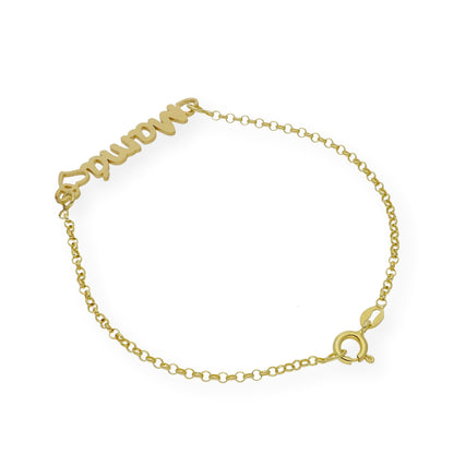 Pulsera Love Mamá Personalizada en Plata 925