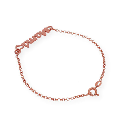 Pulsera Love Mamá Personalizada en Plata 925