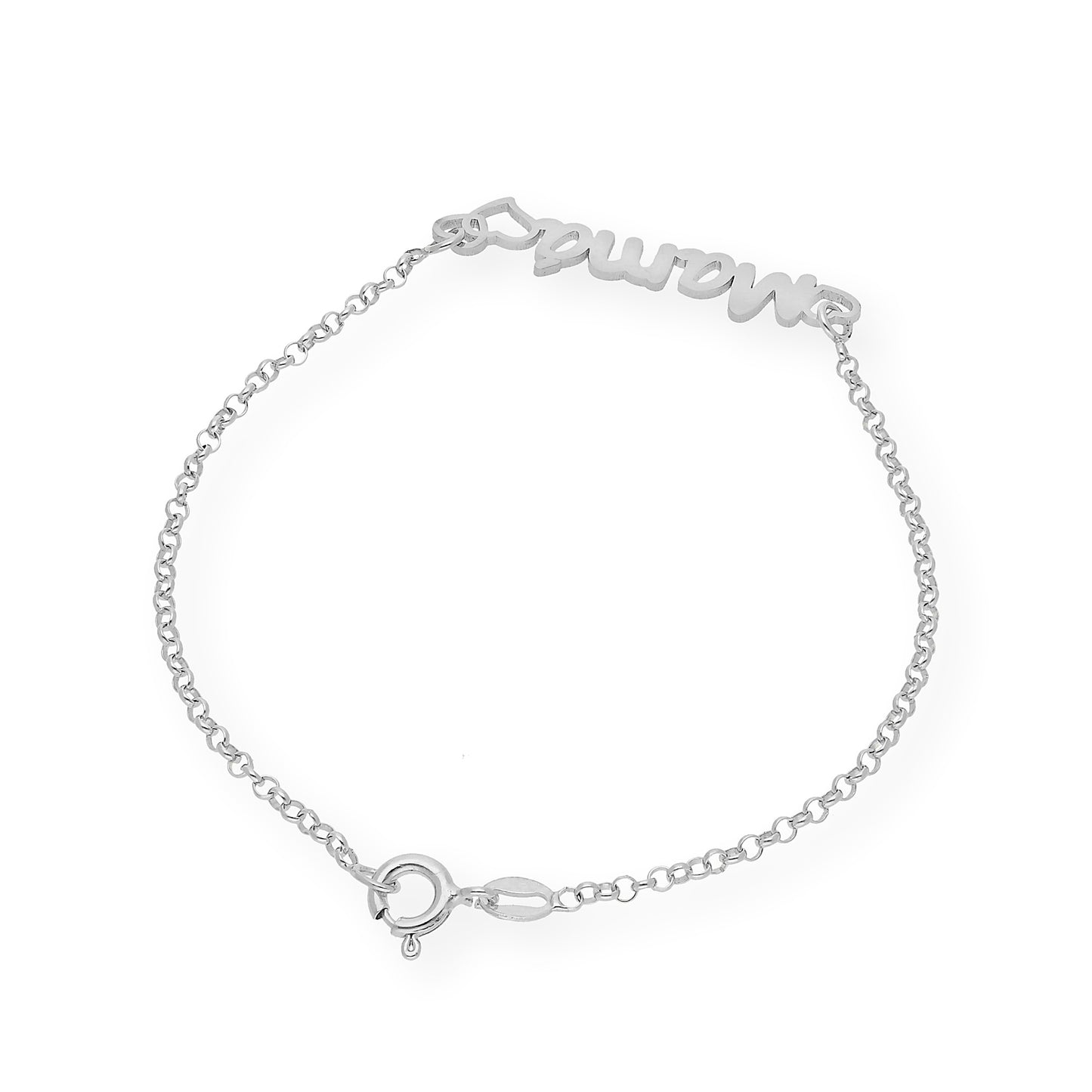 Pulsera Love Mamá Personalizada en Plata 925 con Baño de Oro Rosa 18k