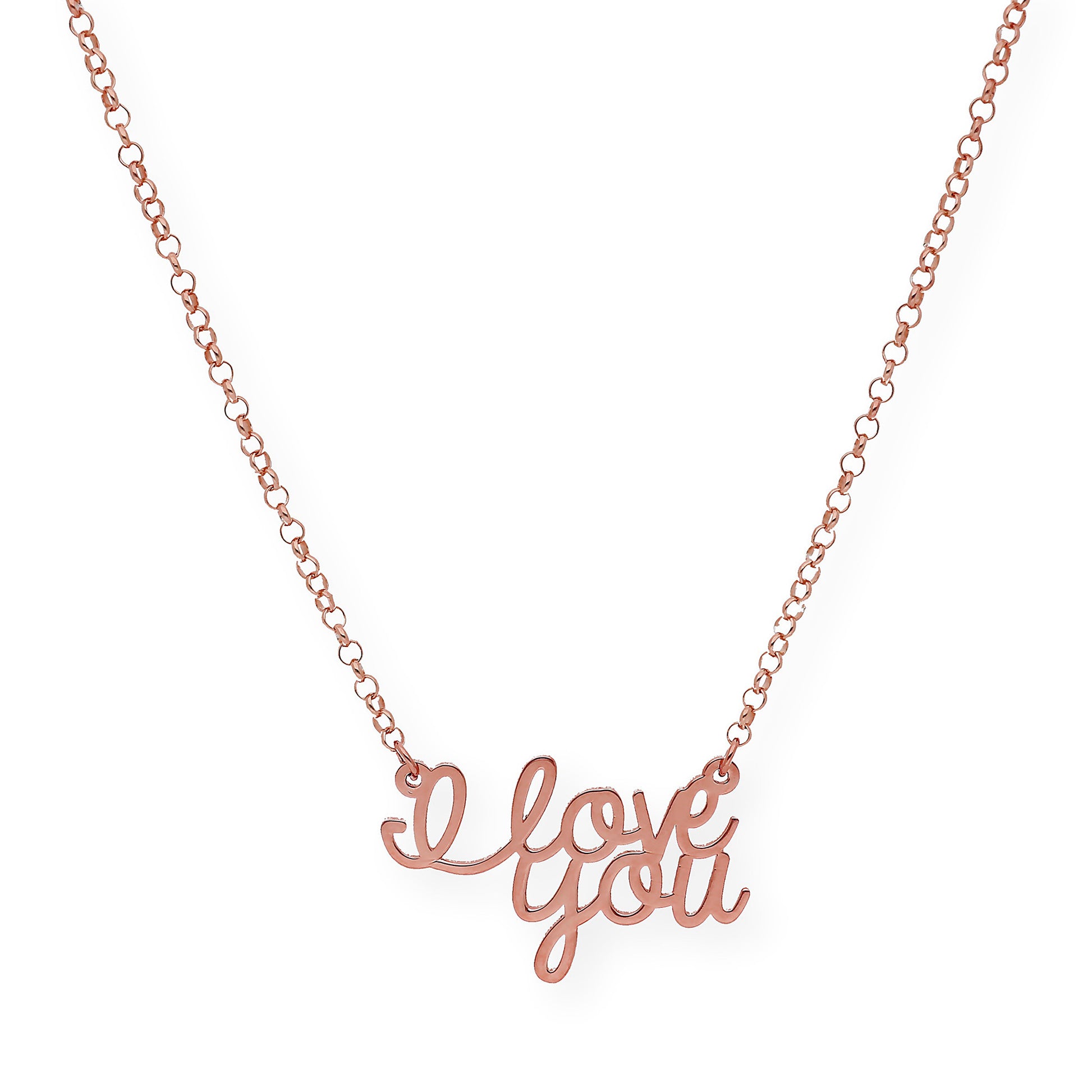 Colgante Love You en Plata 925 con Baño de Oro 18k