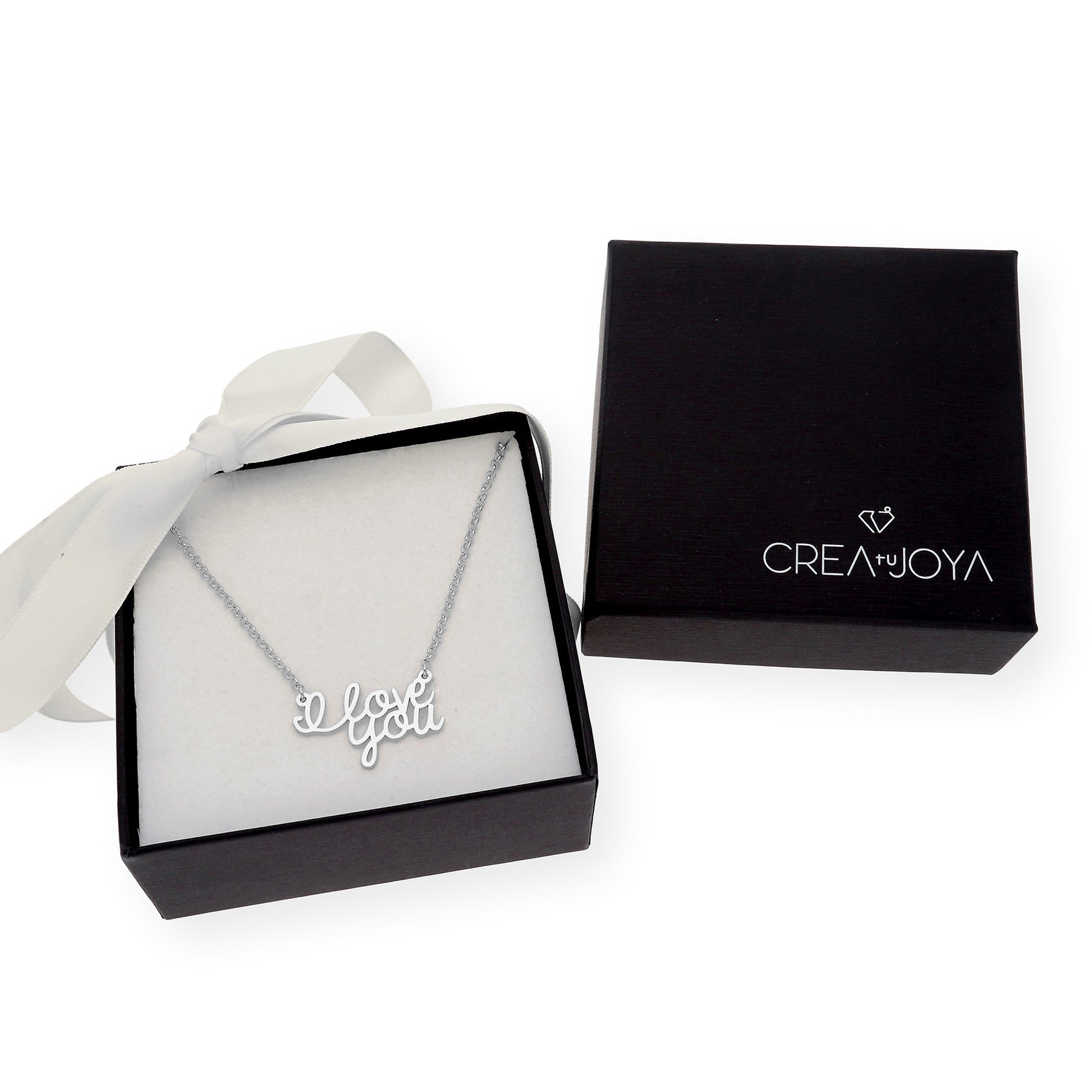 Colgante Love You en Plata 925 con Baño de Oro Rosa 18k