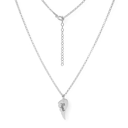 Colgante Uriel Ala con Nombre en Plata 925 con Baño de Oro 18k