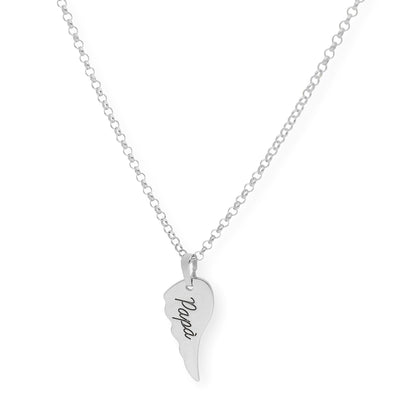 Colgante Uriel Ala con Nombre en Plata 925 con Baño de Oro 18k