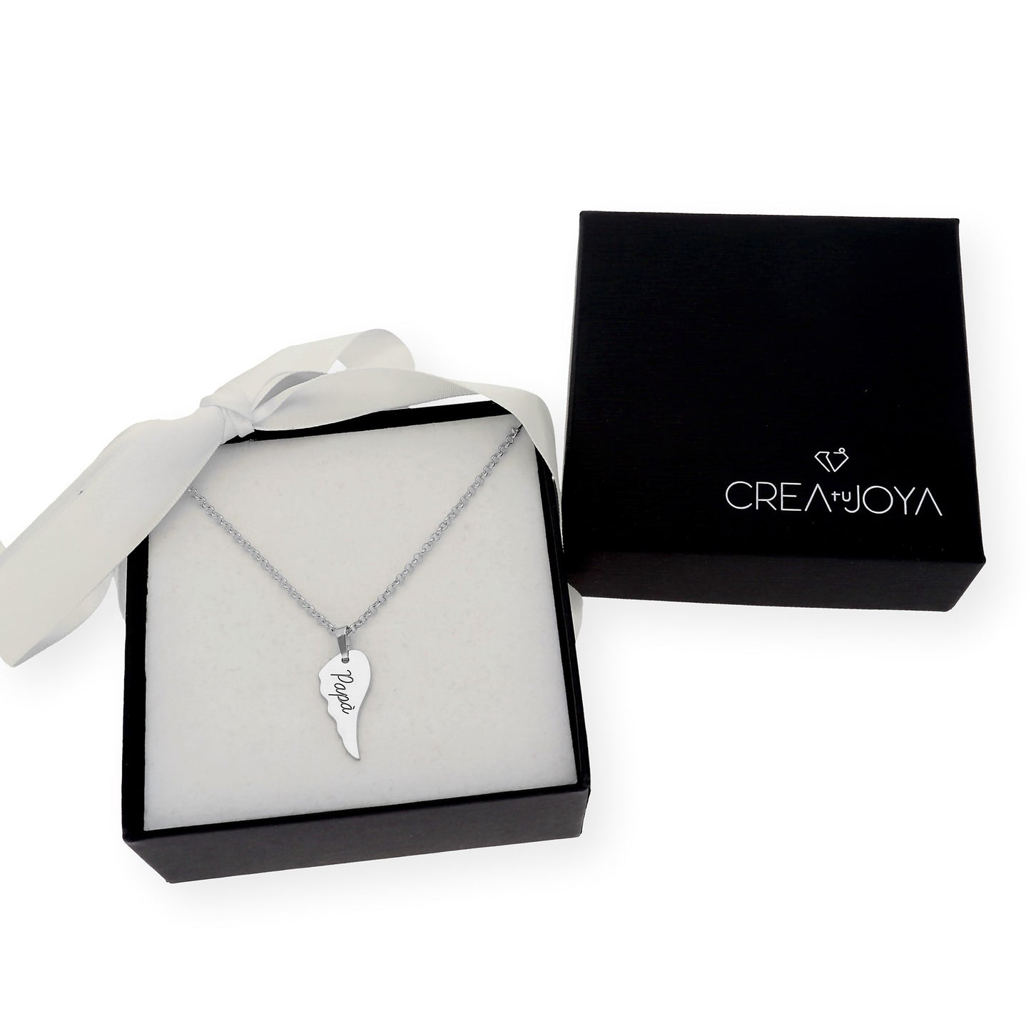 Colgante Uriel Ala con Nombre en Plata 925 con Baño de Oro 18k