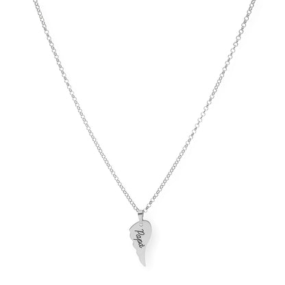 Colgante Uriel Ala con Nombre en Plata 925 con Baño de Oro Rosa 18k