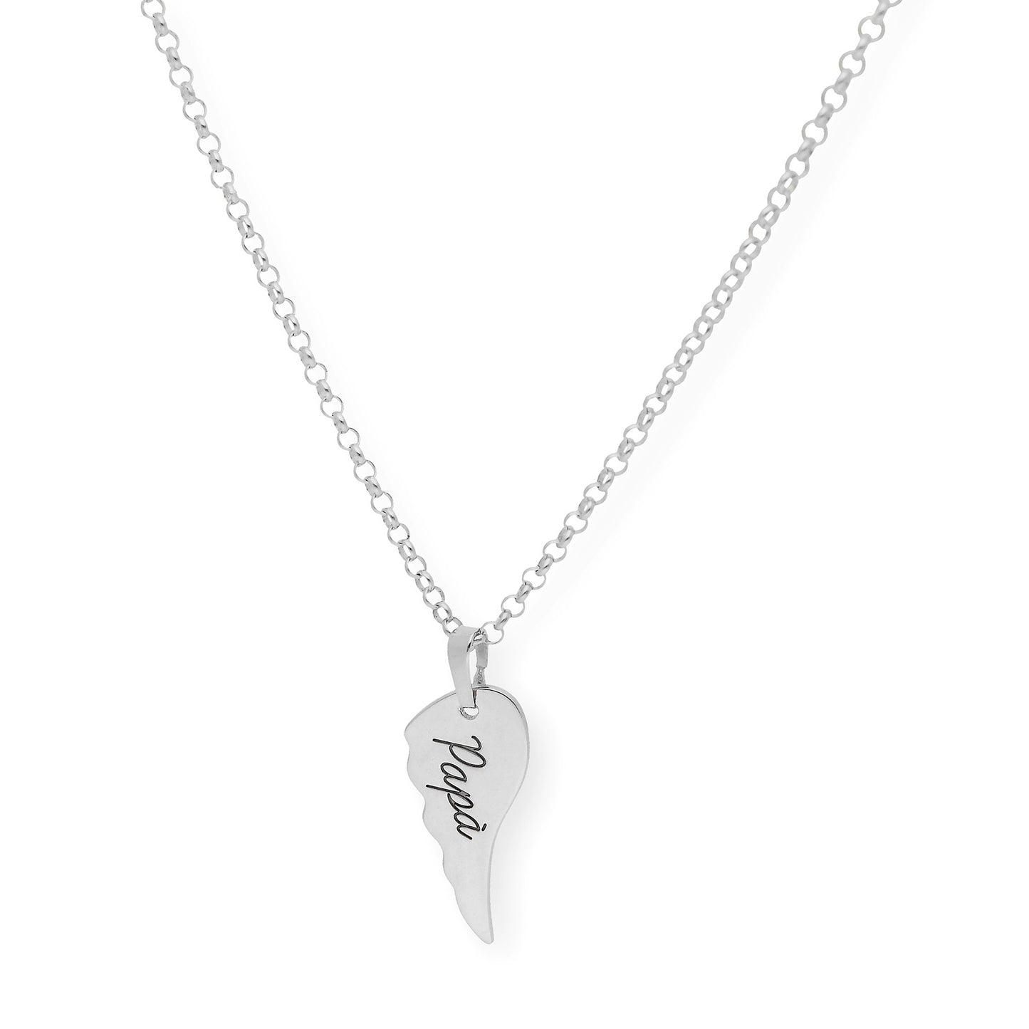 Colgante Uriel Ala con Nombre en Plata 925 con Baño de Oro Rosa 18k