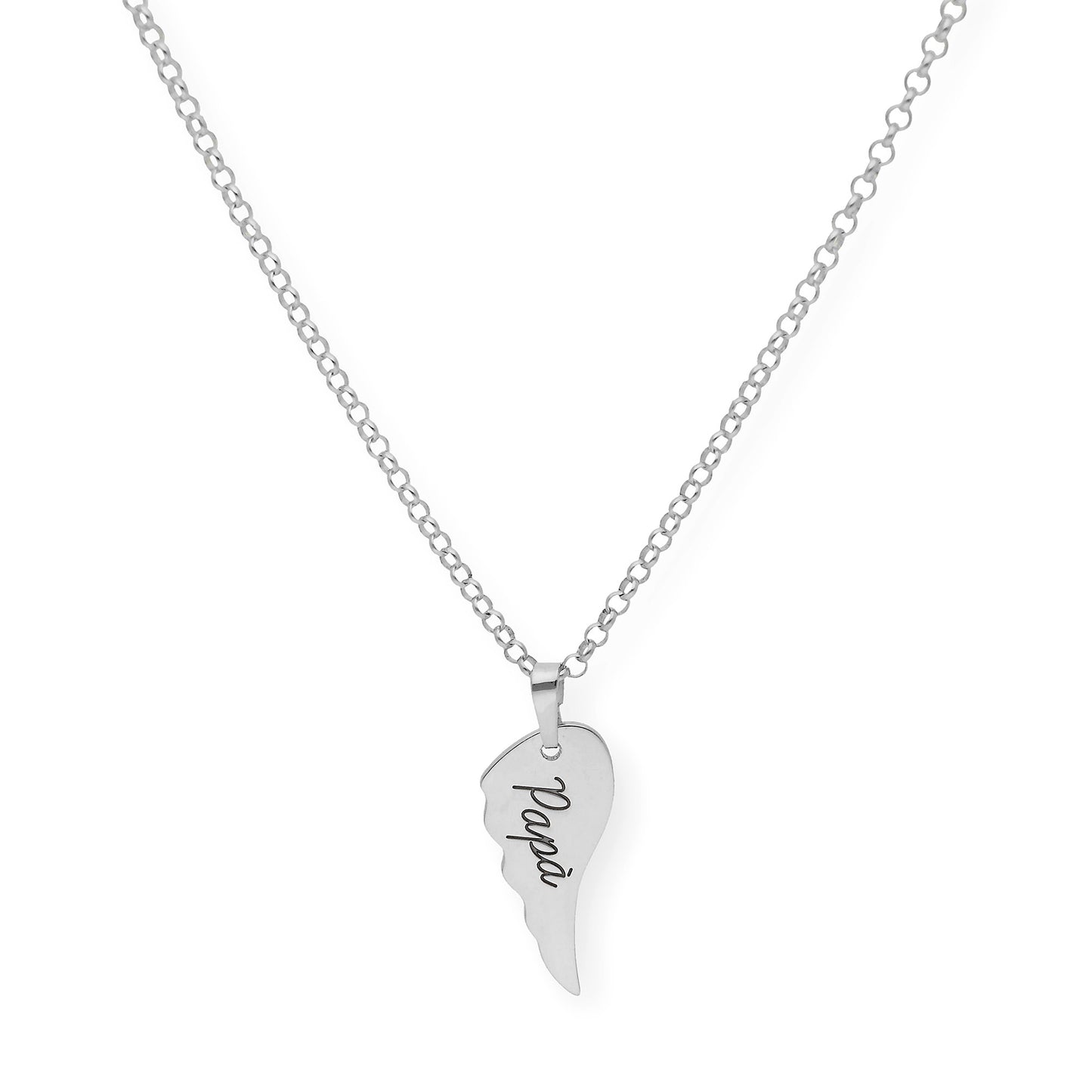 Colgante Uriel Ala con Nombre en Plata 925 con Baño de Oro Rosa 18k