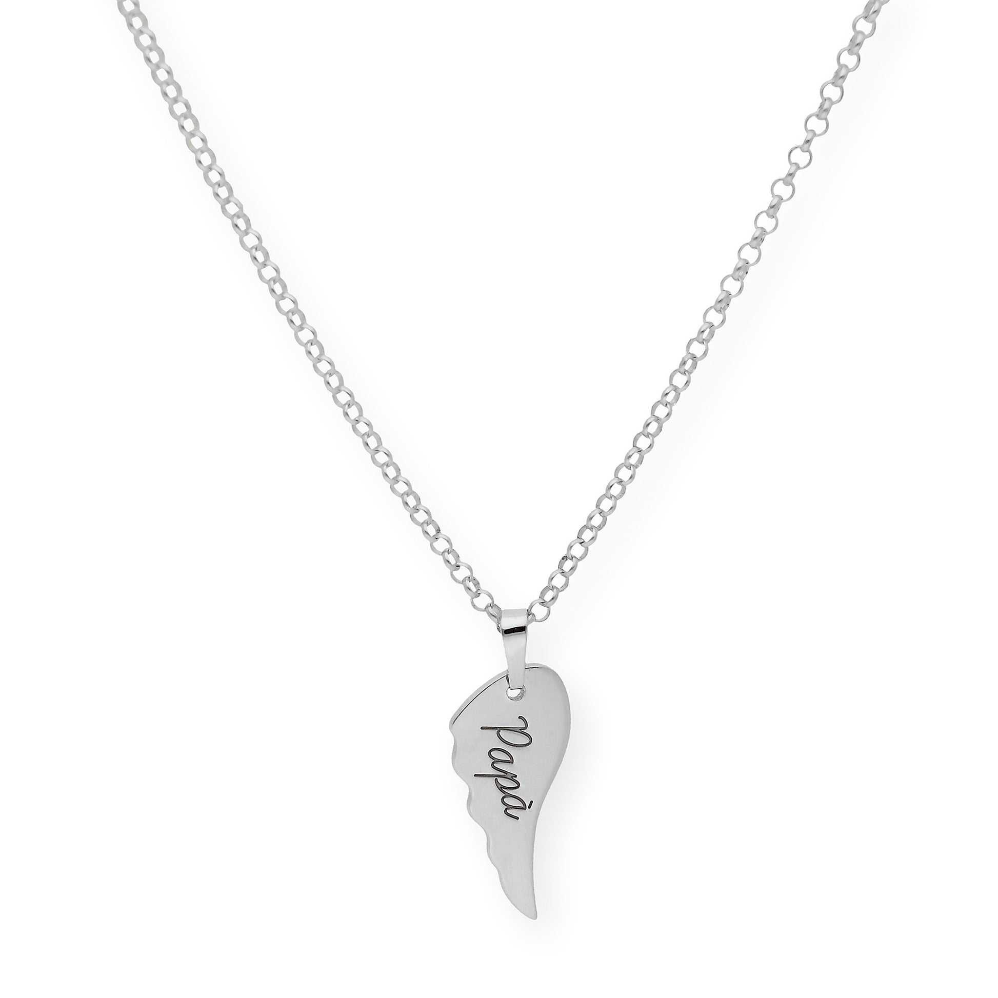 Colgante Uriel Ala con Nombre en Plata 925 con Baño de Oro Rosa 18k