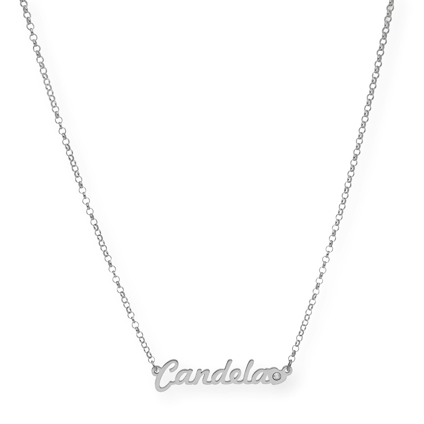 Colgante Nombre Helen Corazón con Circonita en Plata 925 con Baño de Oro Rosa 18k