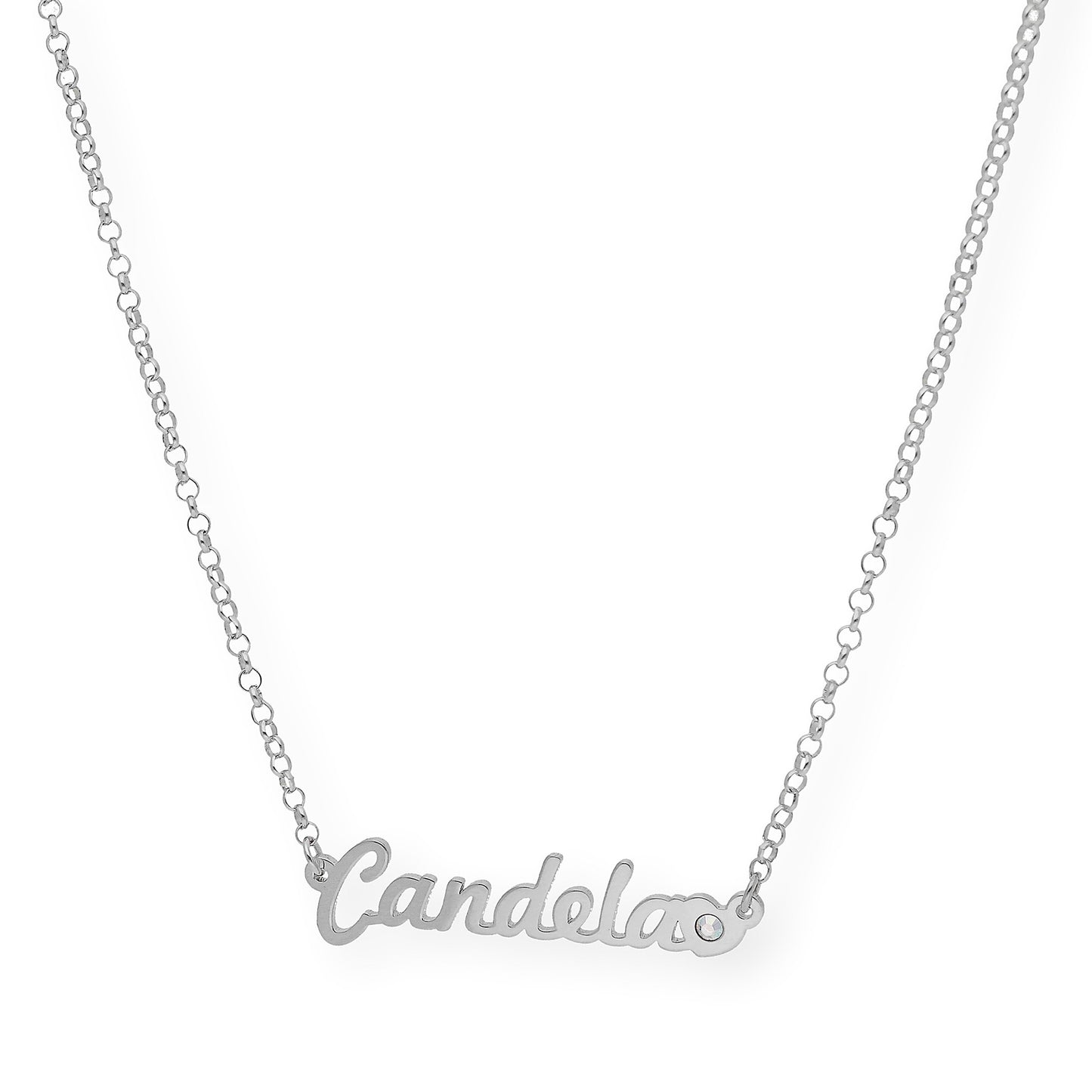 Colgante Nombre Helen Corazón con Circonita en Plata 925 con Baño de Oro Rosa 18k