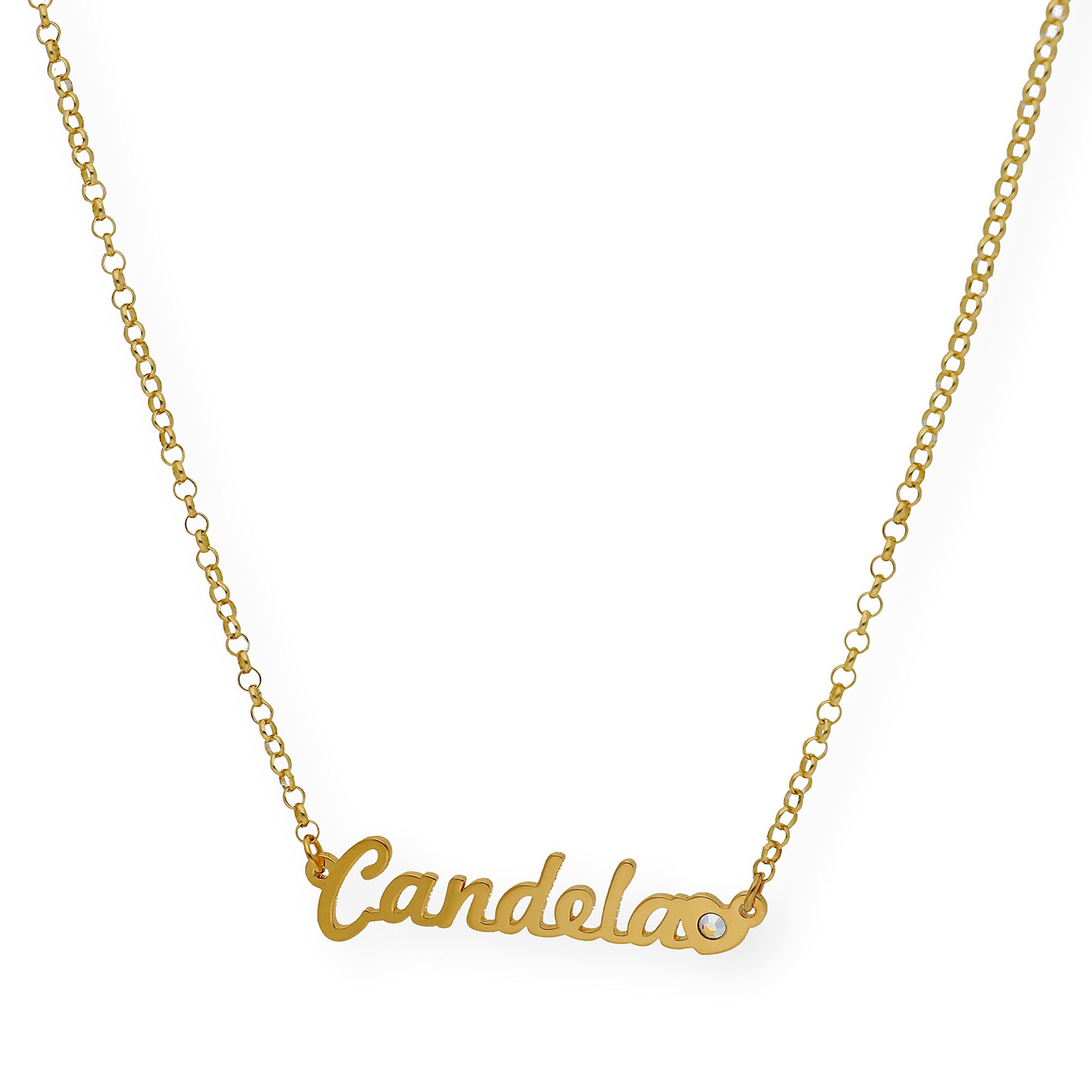 Colgante Nombre Helen Corazón con Circonita en Plata 925 con Baño de Oro Rosa 18k