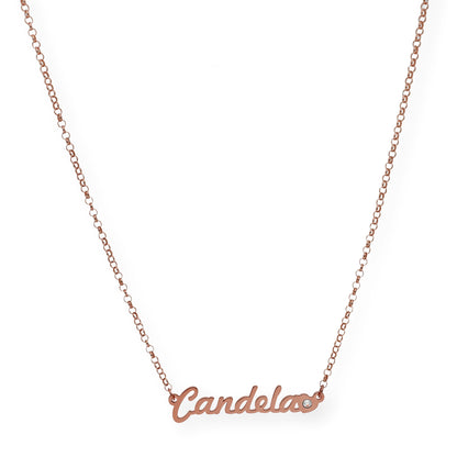 Colgante Nombre Helen Corazón con Circonita en Plata 925 con Baño de Oro Rosa 18k