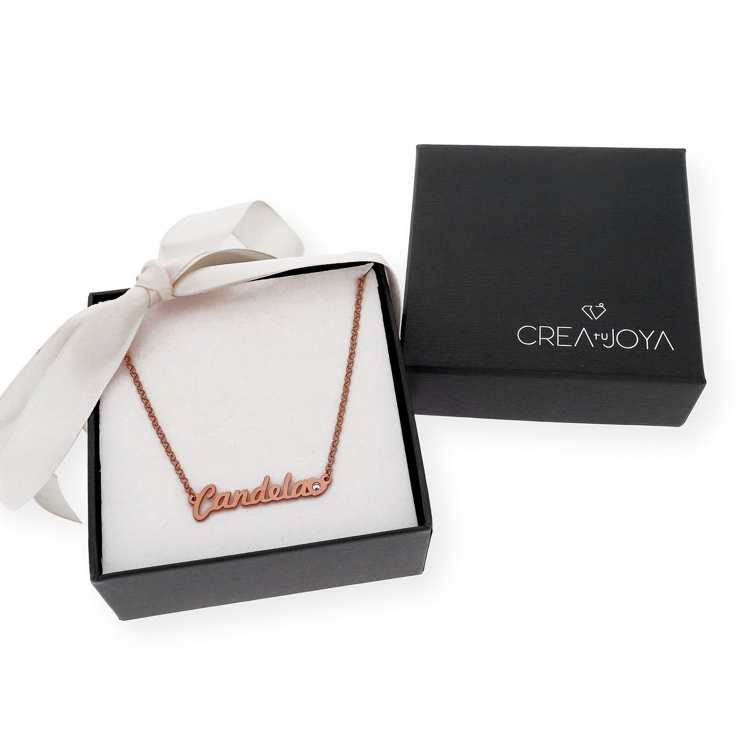 Colgante Nombre Helen Corazón con Circonita en Plata 925 con Baño de Oro Rosa 18k