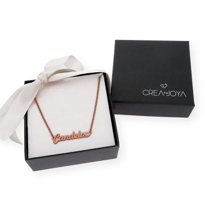 Colgante Nombre Helen Corazón con Circonita en Plata 925 con Baño de Oro Rosa 18k