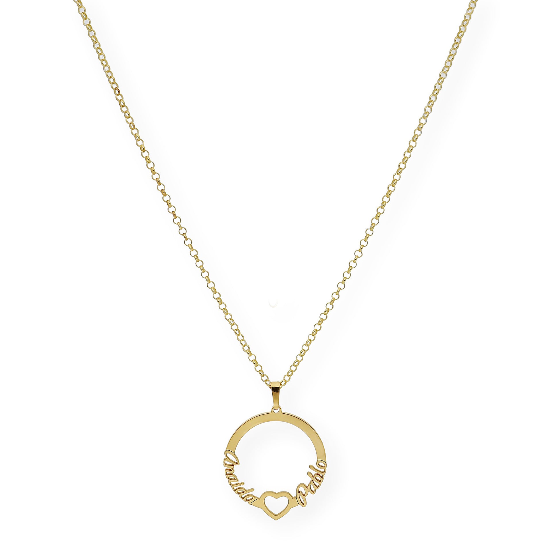 Colgante Thais Aro con Nombres en Plata 925 con Baño de Oro 18k