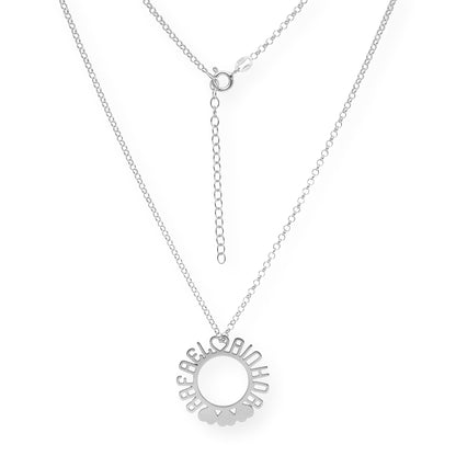 Colgante Cyrene Nombres y Corazones en Plata 925