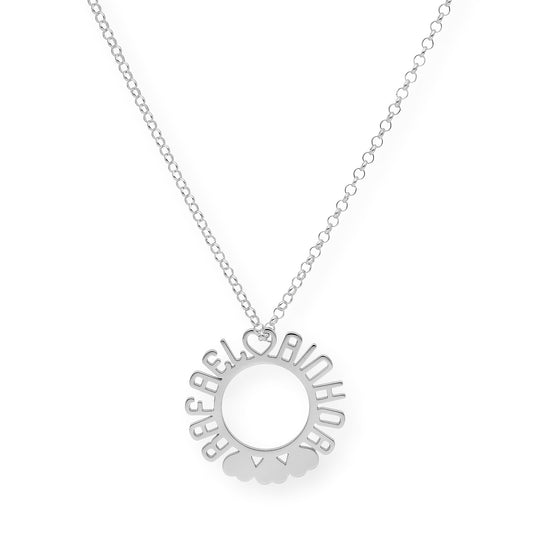 Colgante Cyrene Nombres y Corazones en Plata 925