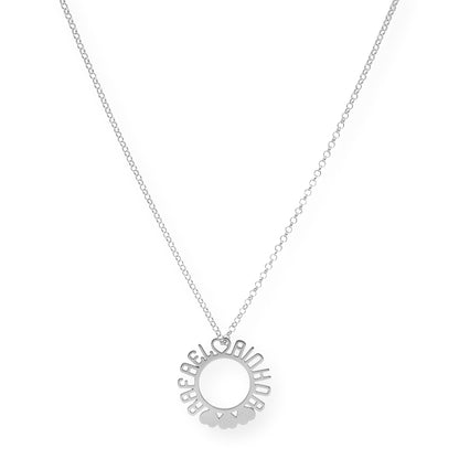 Colgante Cyrene Nombres y Corazones en Plata 925 con Baño de Oro 18k