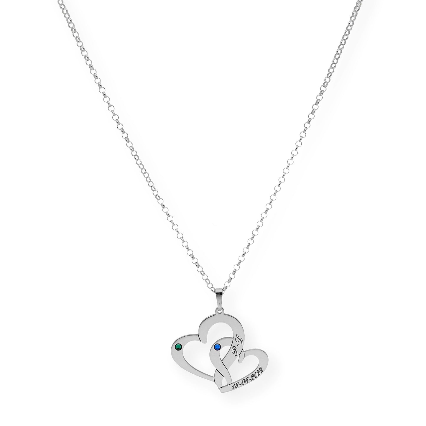 Colgante Aria Doble Corazón en Plata 925