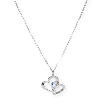 Colgante Aria Doble Corazón en Plata 925