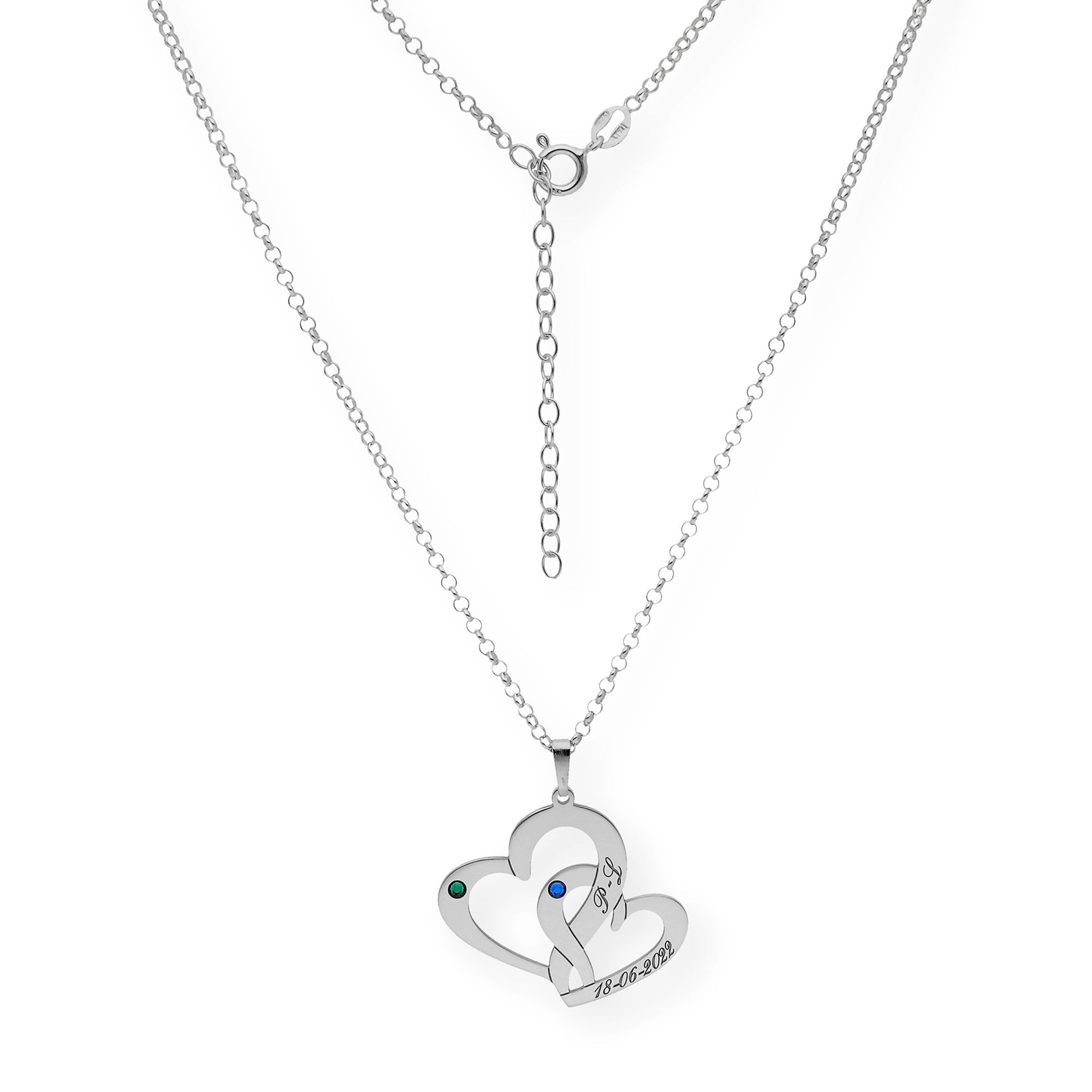 Colgante Aria Doble Corazón en Plata 925