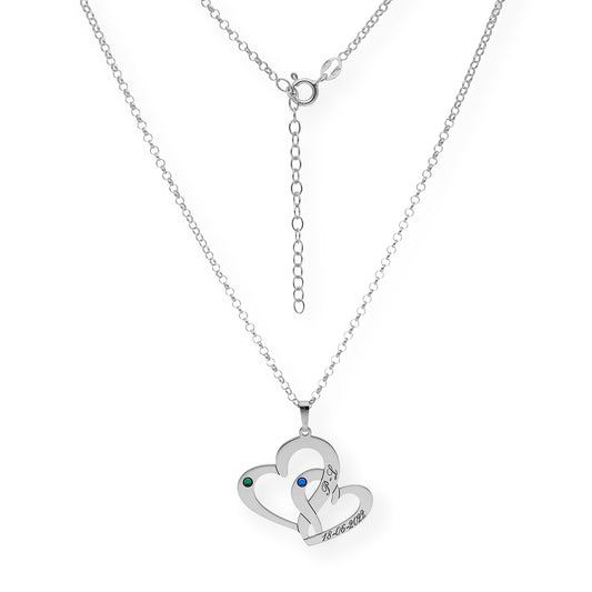 Colgante Aria Doble Corazón en Plata 925