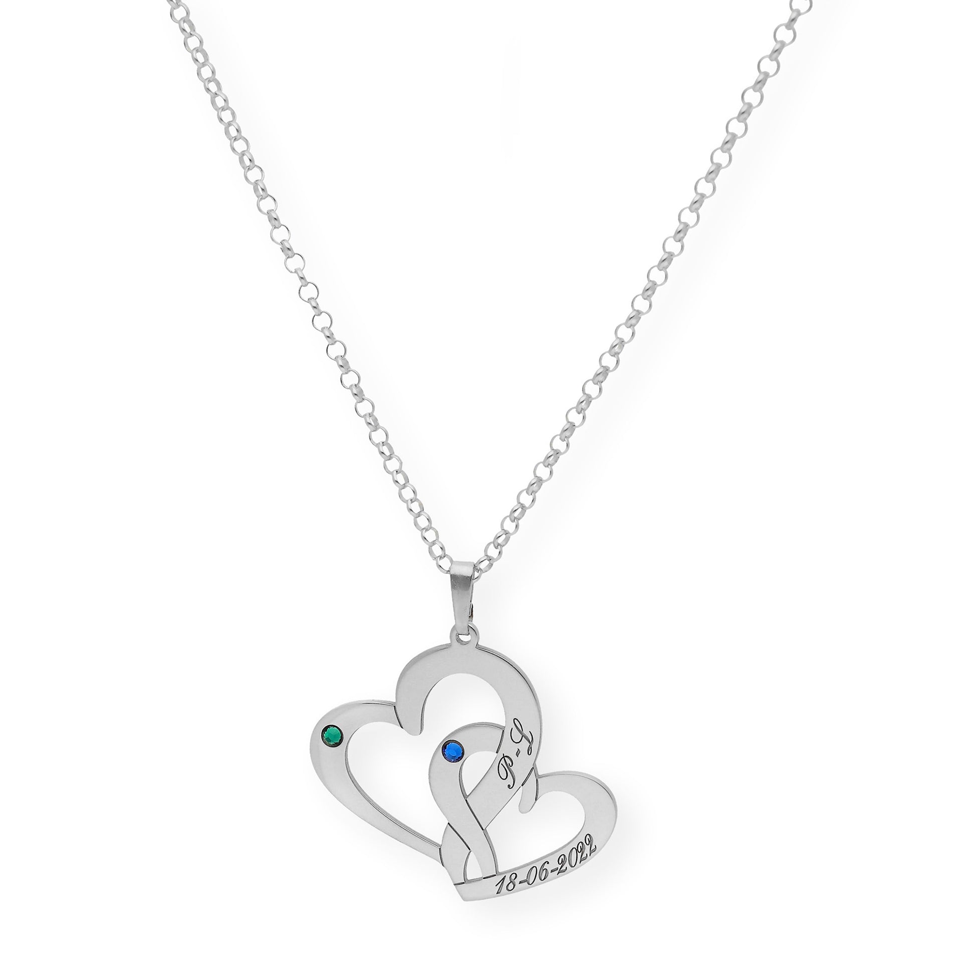 Colgante Aria Doble Corazón en Plata 925