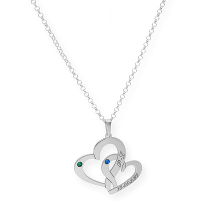 Colgante Aria Doble Corazón en Plata 925