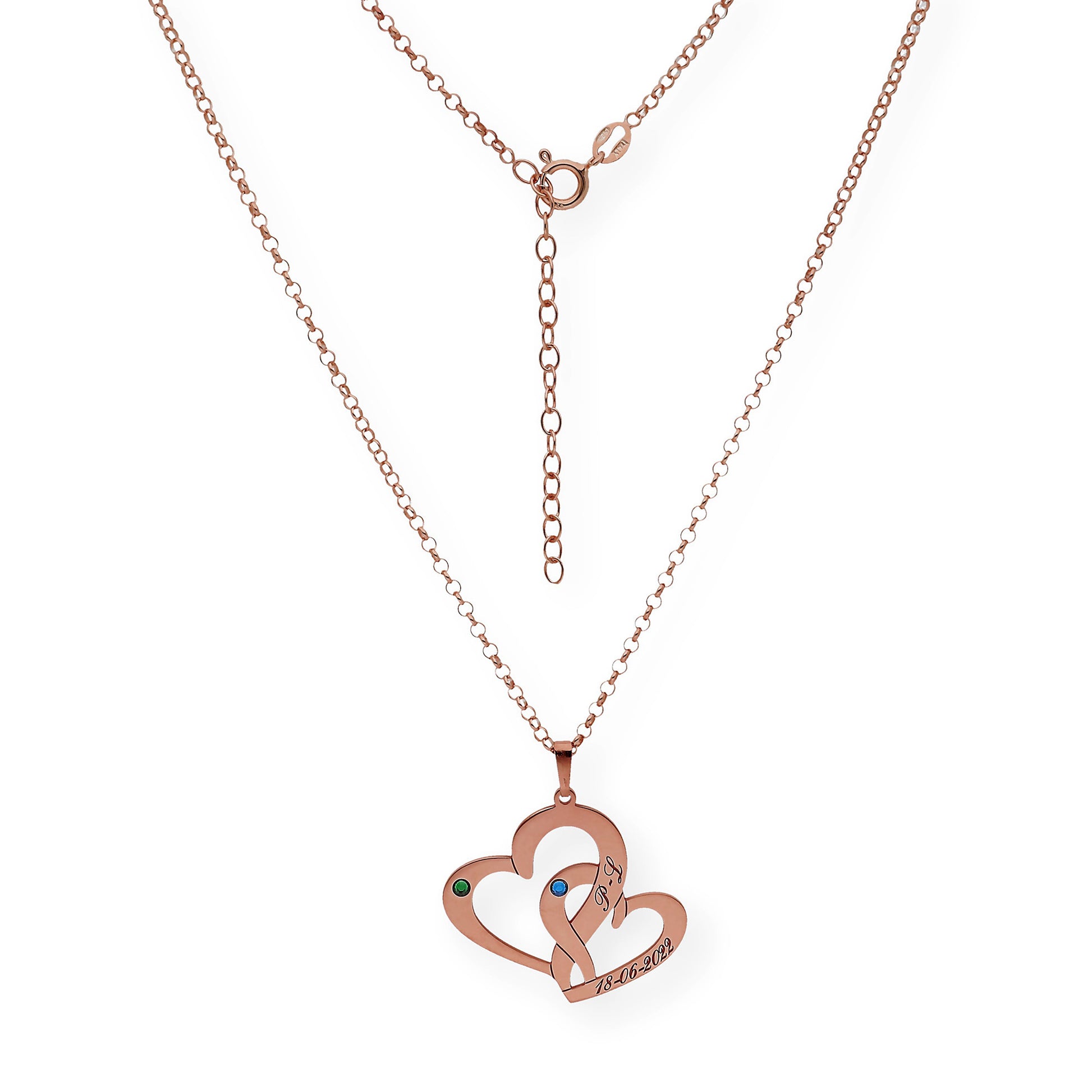 Colgante Aria Doble Corazón en Plata 925