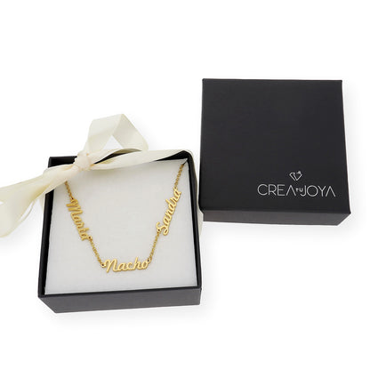Collar Agatha Tres Nombres en Plata 925