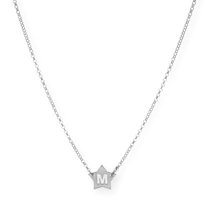Colgante Astrid Estrella con Inicial Calada en Plata 925
